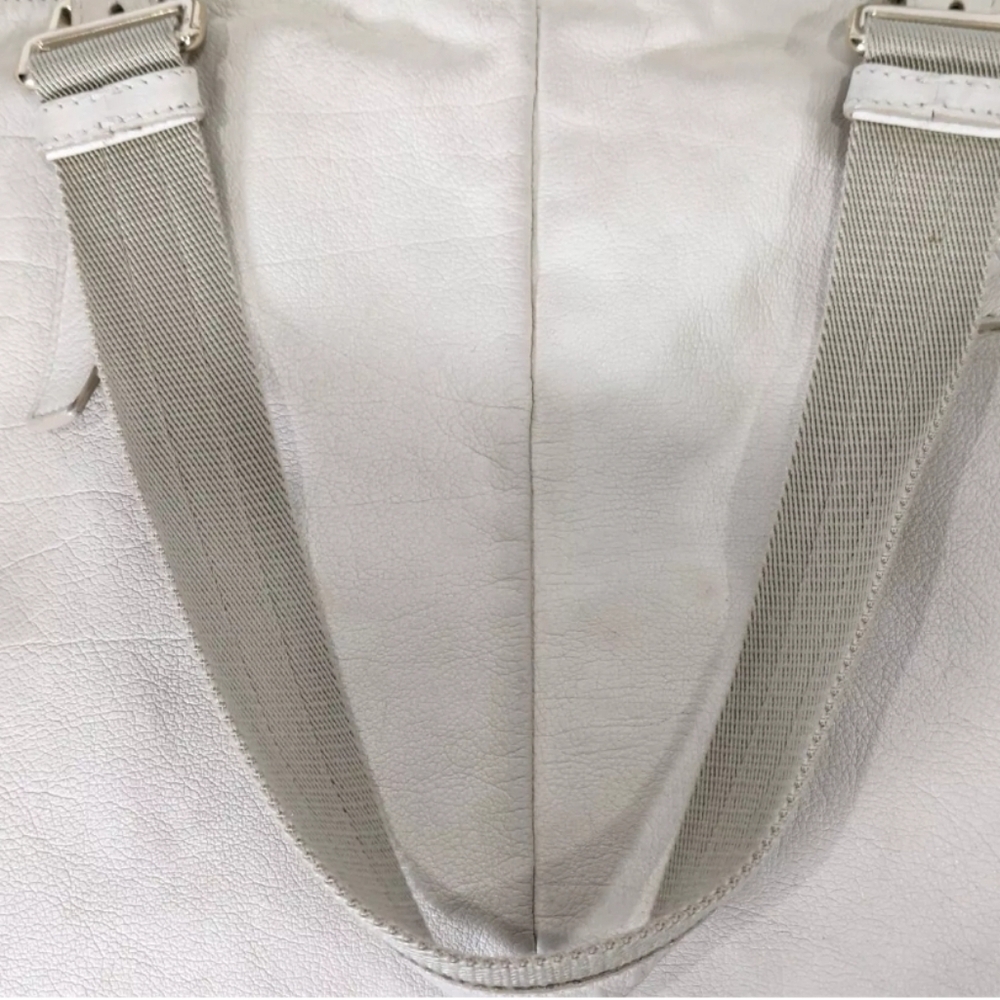 YSL 🔥 Rare 🔥 Leather Kahala Studded Cream Tote Bag, Large! - Picture 5 of 12
